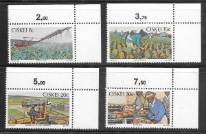 South Africa Ciskei #38-41 MNH Set of 4 Singles (my10) Collection / Lot