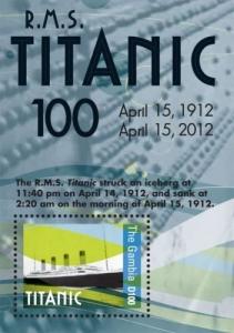 Gambia 2012 - R.M.S. 100th Anniversary Titanic - Souvenir Sheet MNH