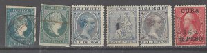 COLLECTION LOT # 2483 CUBA 6 STAMPS 1855+ CV+$17 SOME FAULTY