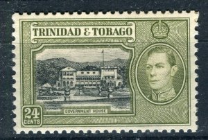 TRINIDAD TOBAGO; 1938 GVI Pictorial issue Mint MNH Unmounted Shade of 24c.