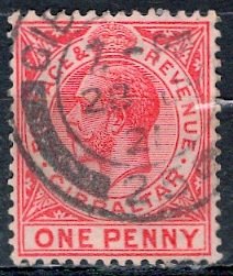 Gibraltar; 1921: Sc. # 77: O/Used Single Stamp