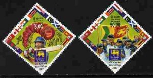 SRI LANKA - 2007 - Cricket World Cup - Perf 2v Set -Mint Never Hinged