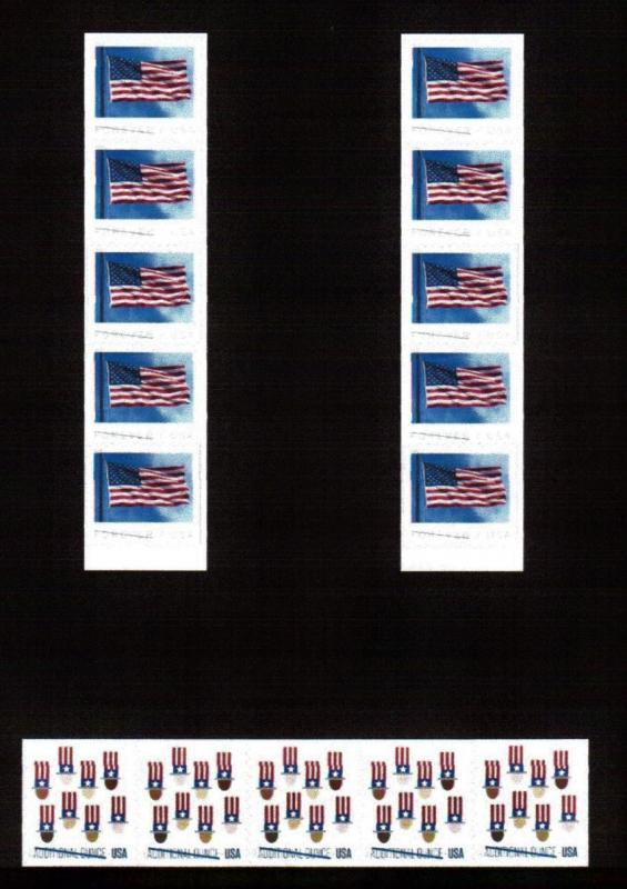 #5341 -5343  2019 Definitive Coil strips/5 - MNH