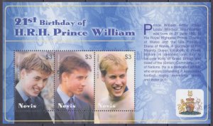 2003 Nevis 1884-1886KL 21 years old Prince William 9,00 €