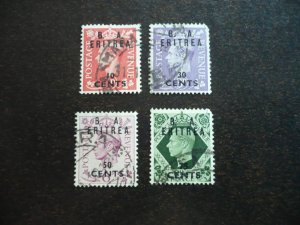 Stamps - British Offices Overseas - Scott# 15,18,20,22-Used Part Set of 4 Stamps