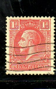 JAMAICA #103  1929  1p  KING GEORGE V      F-VF  USED