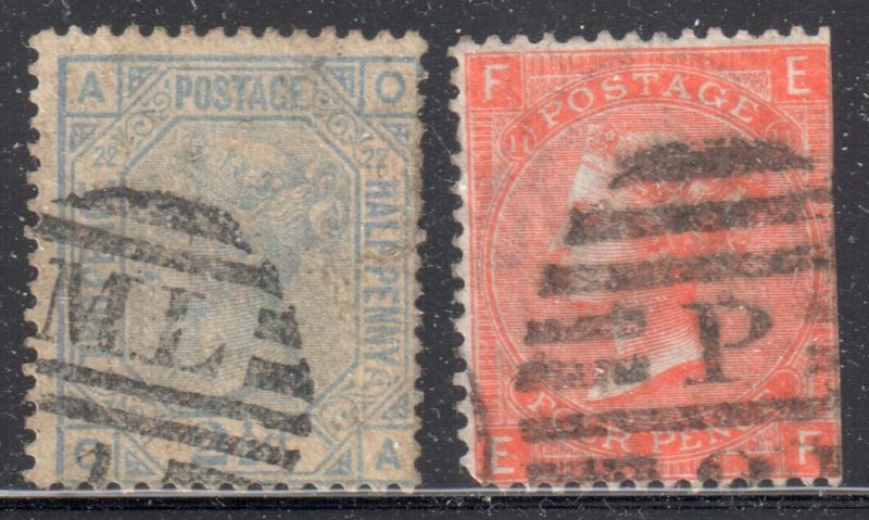 Great Brittain #68-69 Used  --  C$565,00 -  Special cancel