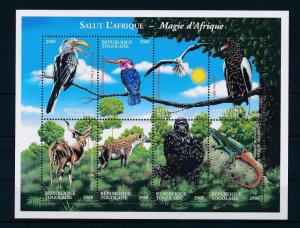 [27059] Togo 2000 Wild Life Birds Mammals MNH Sheet