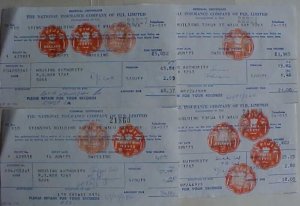 FIJI REVENUE OF 1975 1,2,3,4 IMPRINTS