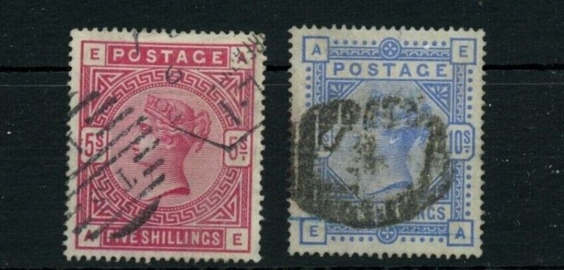 #108-109 VF Early Great Britain Lot, nice cancels,   Cat$800 