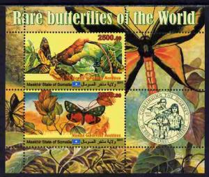 Maakhir State of Somalia 2011 Rare Butterflies #2 (with S...