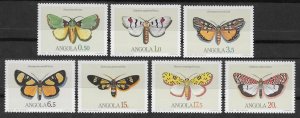 Angola #675-681  Butterflies  1984  MH