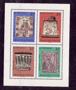 Hungary-Sc#B269-unused NH Semi-Postal sheet-Earthenware-1968-
