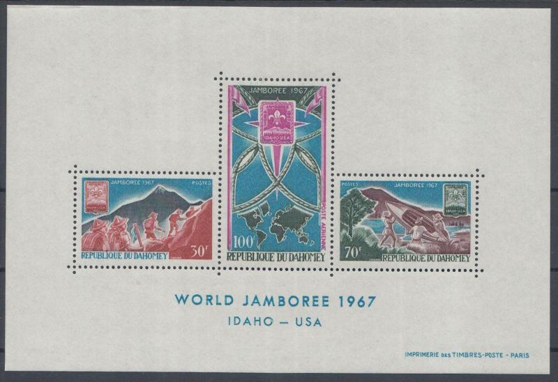 XG-I888 BOY SCOUTS - Dahomey, 1967 Usa Idaho World Jamboree MNH Sheet