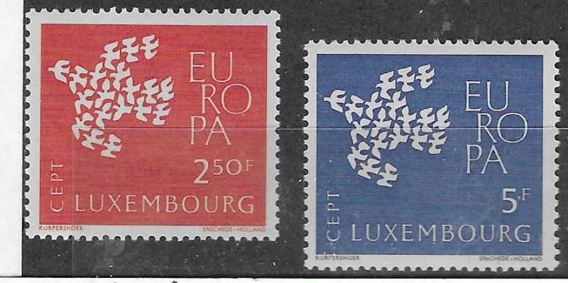 Luxembourg #382-383 EUROPA  (MLH)  CV$0.70