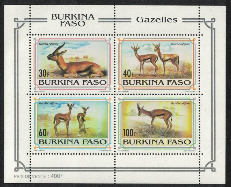 Burkina Faso WWF Red-horned Gazelle MS SG#MS1074 MI#Block 139