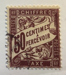 France 1893-1941 Scott J38 used - 50c, Numeral