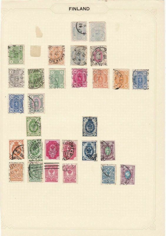 finland  stamps on 4 pages ref r8368