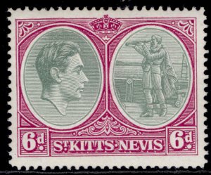 ST KITTS-NEVIS GVI SG74d, 6d green & purple, M MINT. Cat £10.