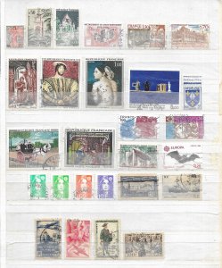 France 96 Different Mostly Mostly Used from Years 1877-1990