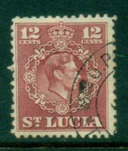 St Lucia 1949 KGVI Portrait 12c FU