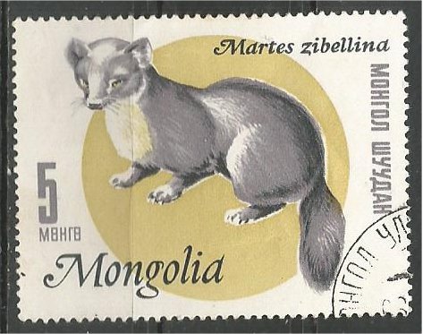 MONGOLIA, 1966, CTO 5m, Sable Scott 398