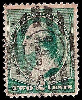 # 213 GREEN USED CANCEL GEORGE WASHINGTON