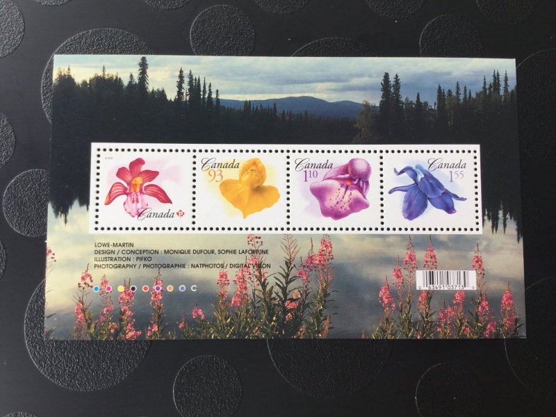 Canada Mint NH #2194 Flower definitives - souvenir sheet