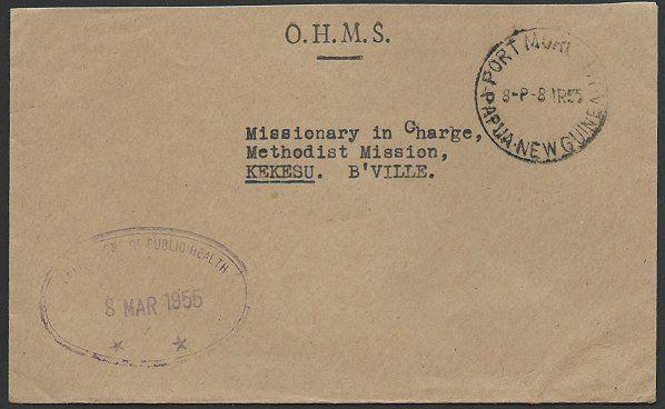 PAPUA NEW GUINEA 1955 OHMS cover Health Dept to Kekesu.....................48383