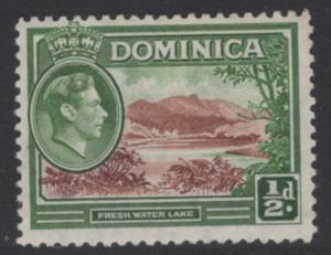 DOMINICA SG99 1938 ½d BROWN & GREEN MTD MINT