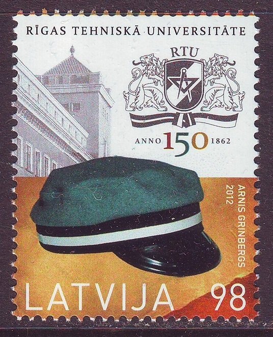 2012 Latvia 843 150 years Technical University Riga 2,70 €