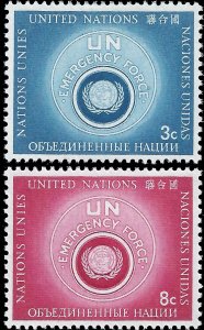 United Nations-New York 1957 Sc 53-54 MLH UN Emergency Force (Type II)