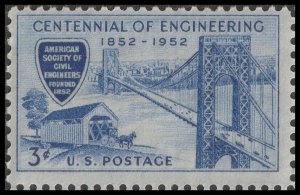 US 1012 Engineering 3c single MNH 1952