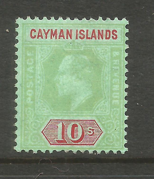 CAYMAN ISLANDS 1907-09  10/- KEVII  MLH  SG 34