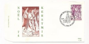 D73215 Belgium FDC P.435 Christmas 1974 Brussel Bruxelles