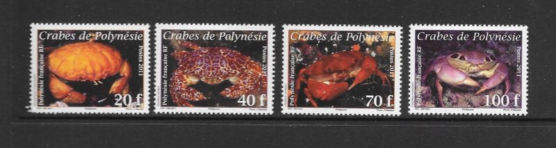 CRABS - FRENCH POLYNESIA #1042-5  MNH