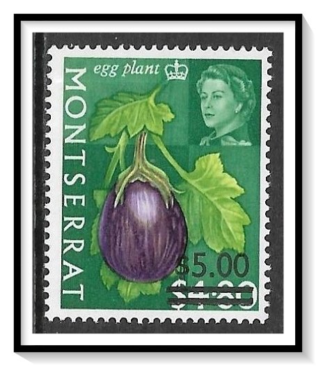 Montserrat #198 Fruits & Vegetables Surcharged MH