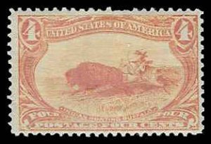 PCBstamps  US # 287 4c Indian Hunting Bufflo, MH, (3)