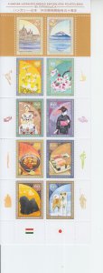 2019 Hungary Relations w/ Japan VMS10 (Scott 4535) MNH