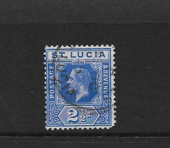 ST LUCIA  1912-21   2 1/2d  KGV   FU     SG 81b