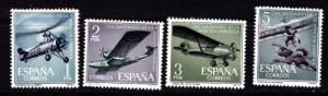 Spain 1040-43 NH 1961 partial set of aircraft