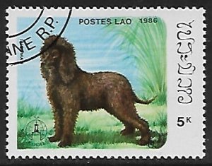 Laos # 742 - Irish Water Spaniel - unused CTO.....{KlZw}