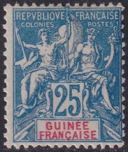 French Guinea 1900 Sc 11 MLH* disturbed gum