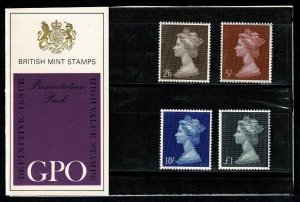 GB 1969 2/6 - £1 predecimal high values. Scarcer pack two tufts on unicorn'...