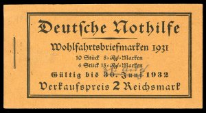 Germany, Booklets #Mi. MH30.1 Cat€500, 1931 Nothilfe, unexploded booklet, n...