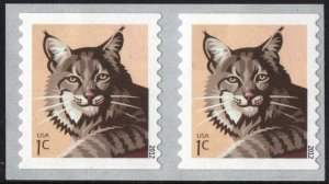SC#467a 1¢ Bobcat Coil Pair (20125) SA