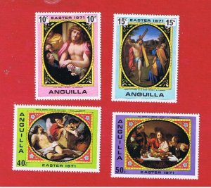 Anguilla #119-122 MNH OG  Easter  Free S/H 