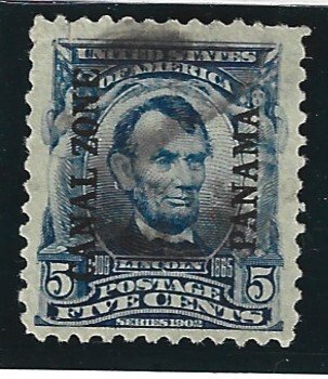 Canal Zone Scott #6 Used 5c Overprint 2019 CV $65.00