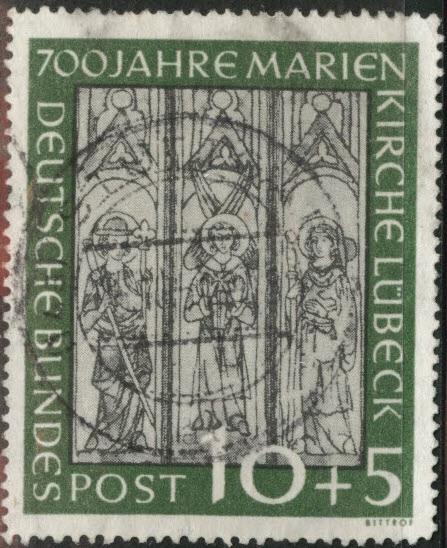 Germany Scott B316 Used 1950 Marienkirche Frescoe CV$65.00