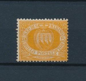 [73766] San Marino 1890 5 Cent Orange Full original Gum Light Hinged VF